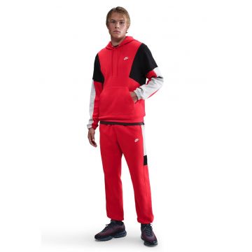Trening din material fleece cu model colorblock Club - Negru/Portocaliu