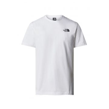 Tricou de bumbac cu imprimeu logo pe spate - Alb