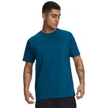 Tricou din amestec de bumbac Radial - Albastru inchis/Roz pastel/Galben pal
