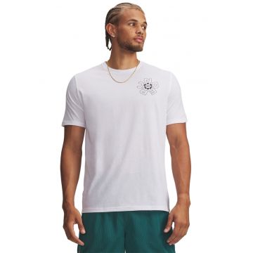 Tricou din amestec de bumbac Radial - Albastru pastel/Galben pal/Alb optic