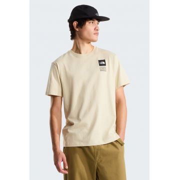 Tricou din bumbac cu imprimeu pe partea din spate Icon - Rosu/Verde/Galben/Violet/Maro camel