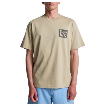Tricou din bunmbac organic cu imprimeu Face to Face
