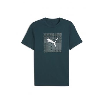 Tricou regular-fit cu imprimeu logo - Albastru