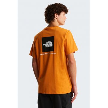 Tricou regular fit cu imprimeu logo pe piept Evolution Box - Portocaliu