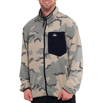 Bluza de trening cu fermoar cu model army