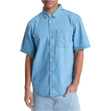 Camasa din denim cu nasturi -