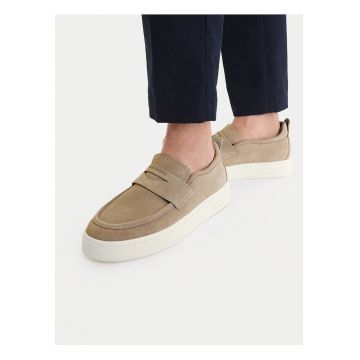 Mocasini barbati -  piele naturala - bej XM002632 AF19687 -