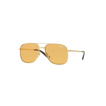 Ochelari de soare aviator cu rama metalica - Auriu