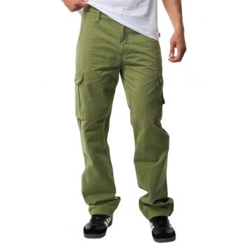 Pantaloni cargo din bumbac cu buzunare cu clape