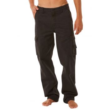 Pantaloni cargo din bumbac cu talie medie