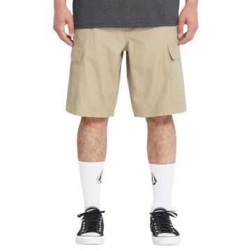 Pantaloni scurti cargo cu buzunare si model uni