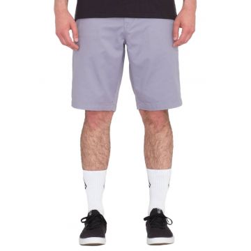 Pantaloni scurti chino din amestec de bumbac cu model uni -
