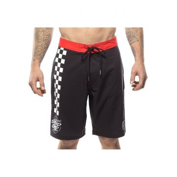 Pantaloni scurti de baie cu buzunar aplicat