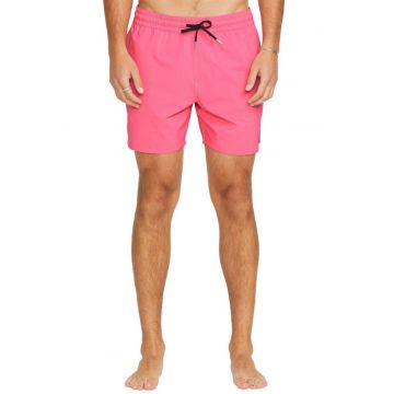 Pantaloni scurti de baie cu snur de ajustare contrastant si buzunare