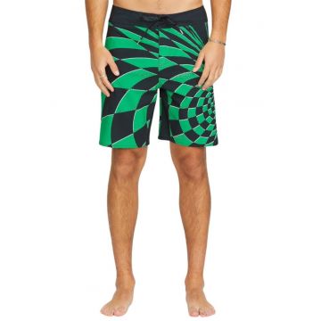 Pantaloni scurti de baie cu snur de ajustare in talie si model colorblock