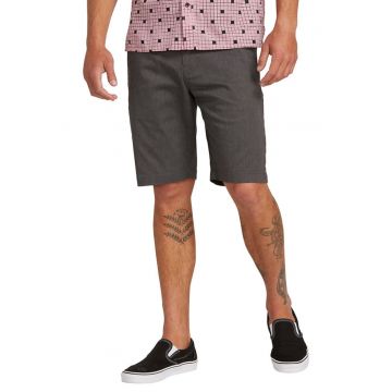 Pantaloni scurti din amestec de bumbac cu model uni