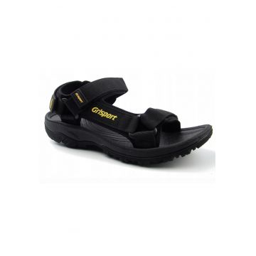 Sandale barbatesti  model GR-25-34-9020M - cu 3 inchideri velcro - negre - materiale sintetice