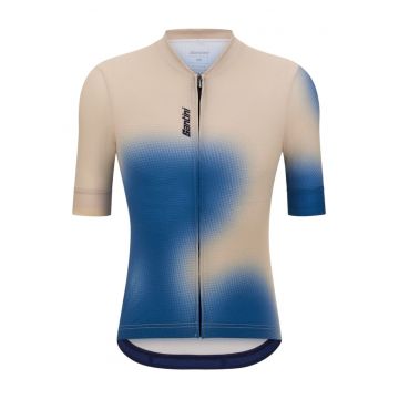 Tricou ciclism barbati  Spot SS 2025 - Bej/Albastru