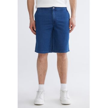 Bermude relaxed fit din denim - Albastru