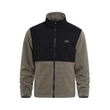 Bluza de trening cu fermoar - Verde/Negru - Maro