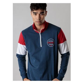 Bluza de trening din bumbac cu fermoar scurt
