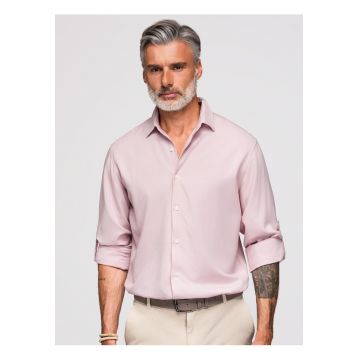 Camasa barbati regular cu guler clasic OM-SHCS-0190 - Mov