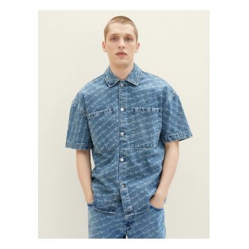 Camasa din denim cu buzunare la piept