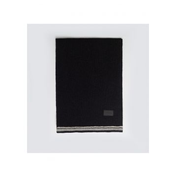 Fular cu detaliu contrastant Wandegors 907 - 30x180cm