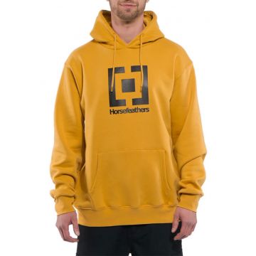 Hanorac casual cu buzunar frontal - Galben mustar