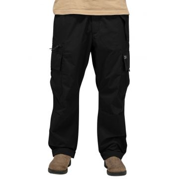 Pantaloni cargo cu talie medie - Negru - Negru