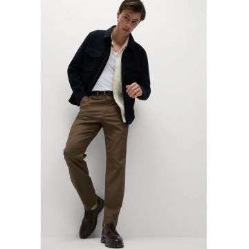 Pantaloni chino cu buzunare oblice - Verde masliniu