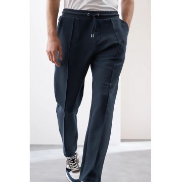 Pantaloni de trening cu snur - Albastru inchis