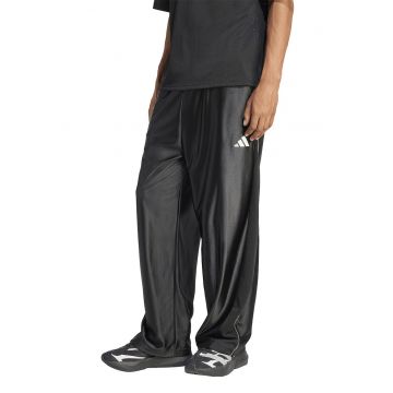 Pantaloni drepti de trening cu aspetc lucios Stadium - Negru