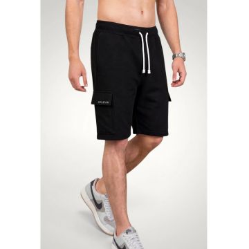 Pantaloni scurti Cargo pentru Barbati din Bumbac premium - Negru
