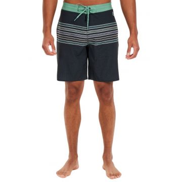 Pantaloni scurti de baie cu imprimeu si snur in talie