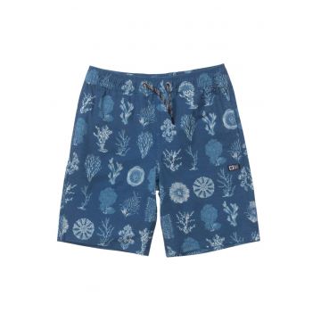 Pantaloni scurti de baie printati cu talie elastica -
