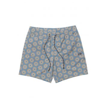 Pantaloni scurti de baie printati cu talie elastica -