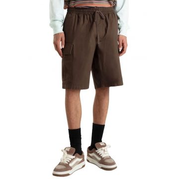Pantaloni scurti de bumbac cu buzunar cu refilet