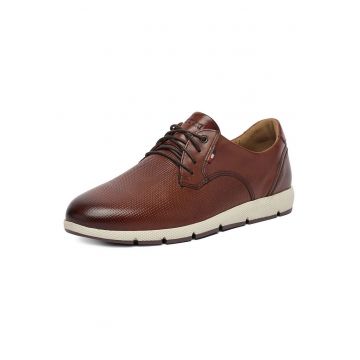 Pantofi barbati -  piele naturala - maro - varf rotund