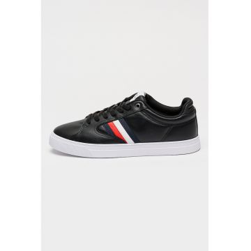 Pantofi sport low-cut de piele - Negru
