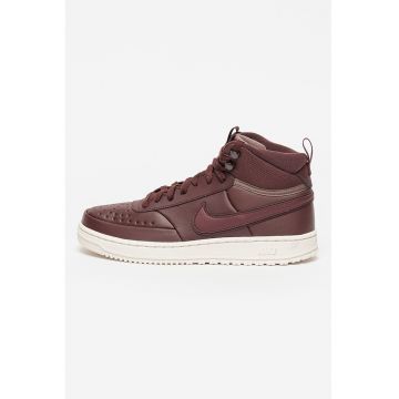 Pantofi sport mid-high cu insertii de piele Court Vision Mid WNTR - Visiniu