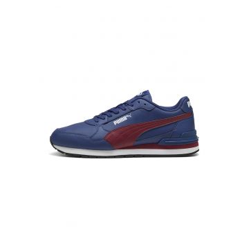 Pantofi sport ST Runner v4 de piele si piele ecologica - Visiniu/Albastru inchis