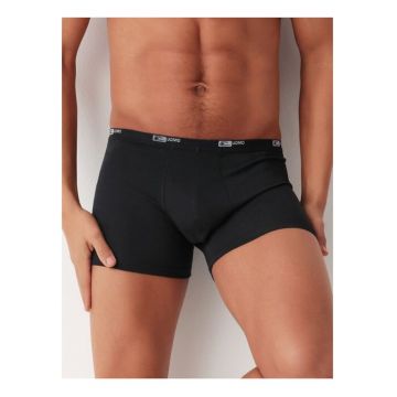 Set 2 perechi boxeri clasici bumbac talie joasa  GU017 0002 - Negru