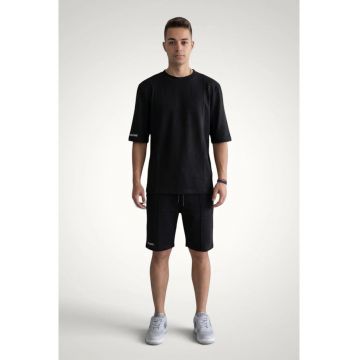 Set vara pentru barbati - Casual - Tricou si Pantaloni scurti - Bumbac premium - Negru