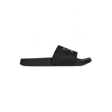 Slapi barbati -  negru - material sintetic