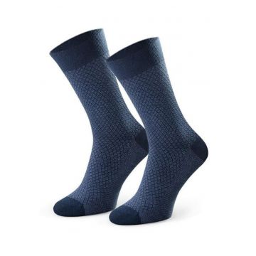 Sosete bleumarin cu model  S011-001 - Bleumarin