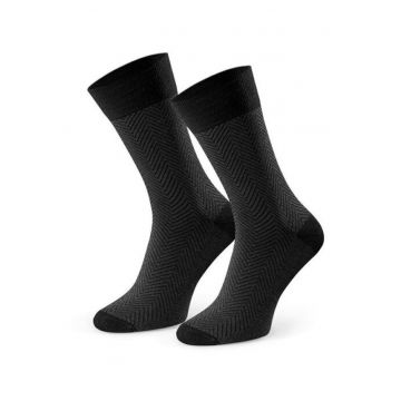 Sosete negre cu model  S011-004 - Negru