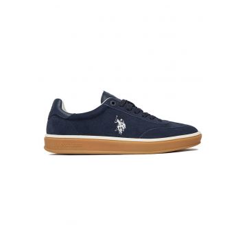 Tenisi barbati -  piele naturala - bleumarin - interior textil