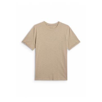 Tricou barbati -  simplu - bej - bumbac -