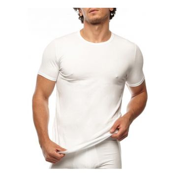 Tricou bumbac barbati decolteu rotund  GU006 0001 - Alb